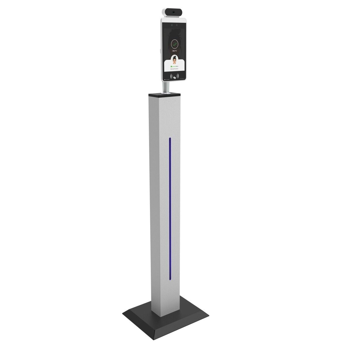 Zentron 8 Kiosk Floor Stand Left Temperature check device on floor stand