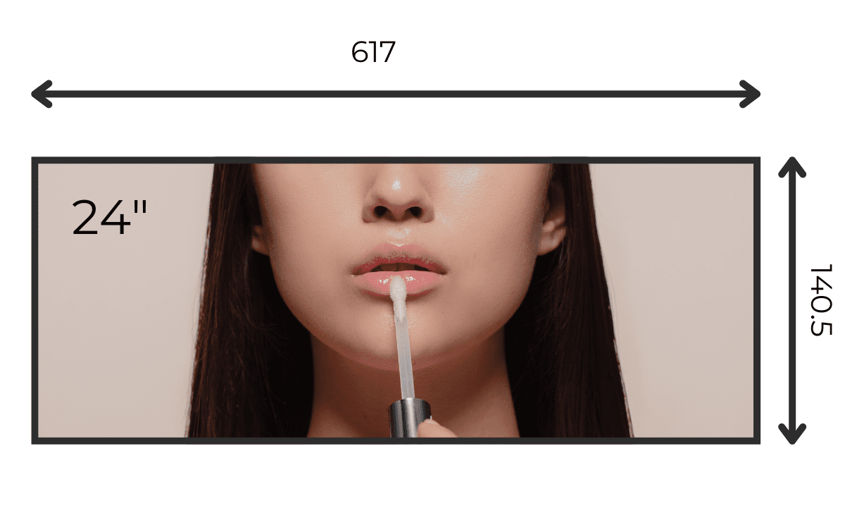 24 stretched bar LCD display, Muro Stretched Bar LCD Display