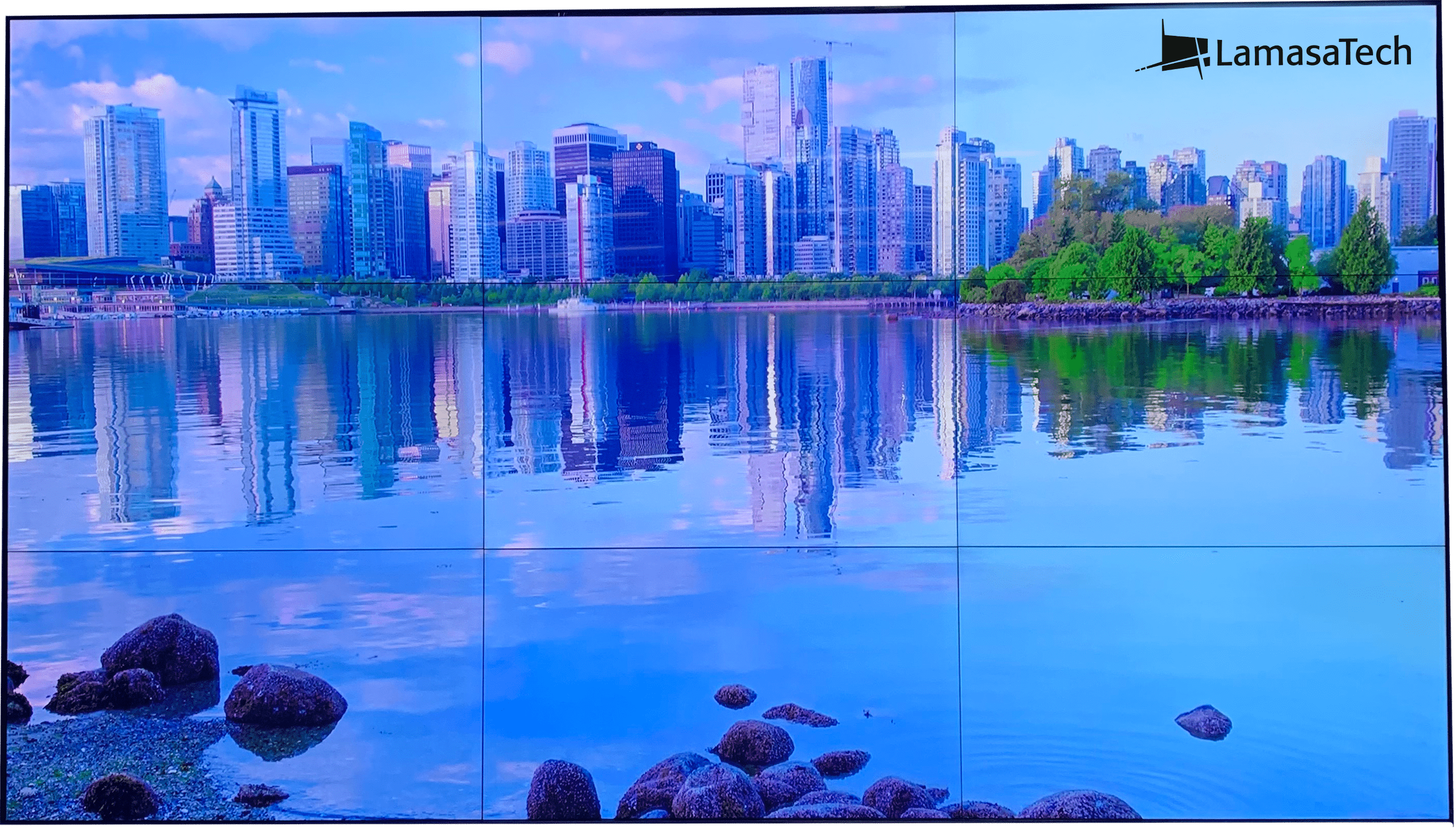 LamasaTech narrow bezel lcd video wall solution