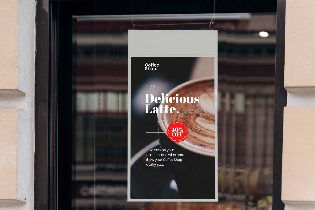 muro Digital Signage in coffee shop