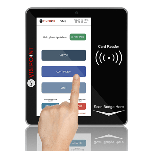 VisiPoint tablet reception sign-in solution