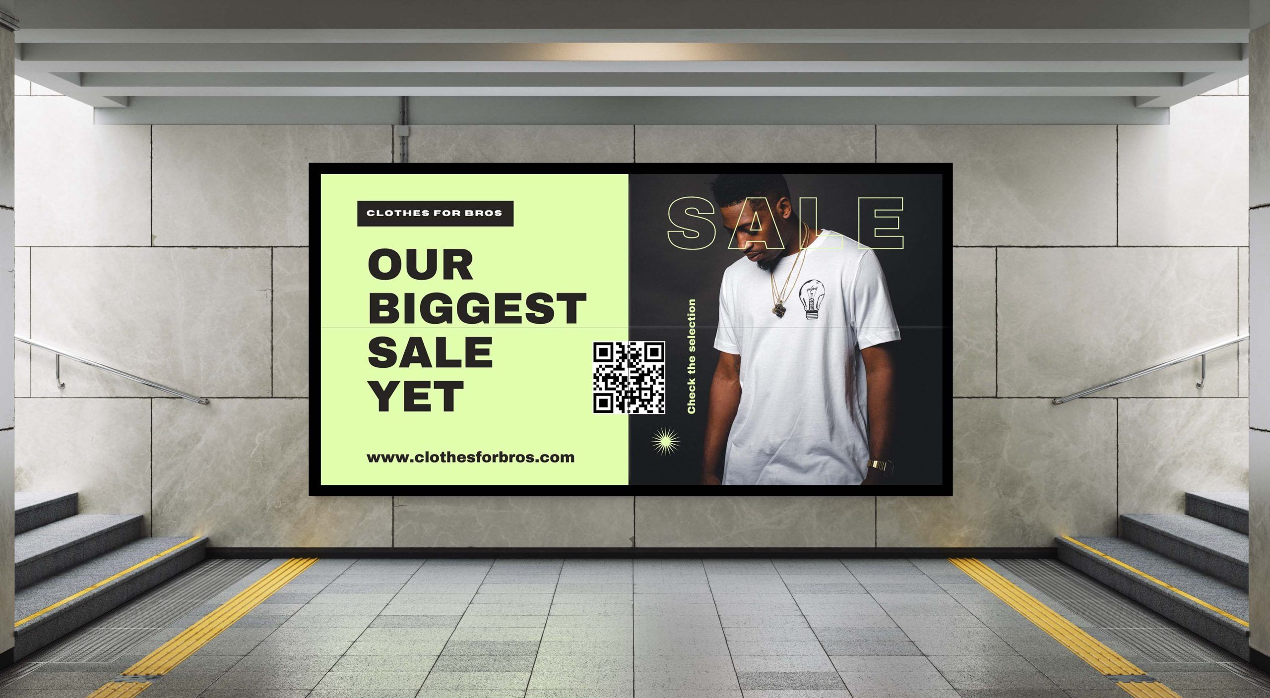 metro station seamless video wall mockup 2 LamasaTech zero-bezel lcd video wall at underground station