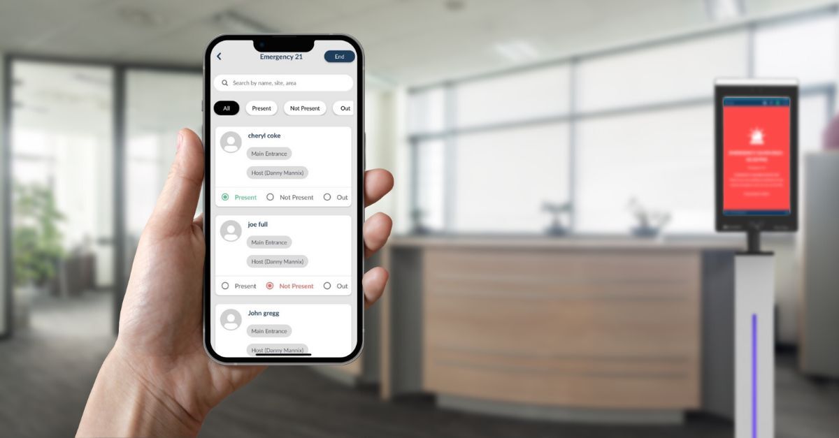 Mobile app emergency list