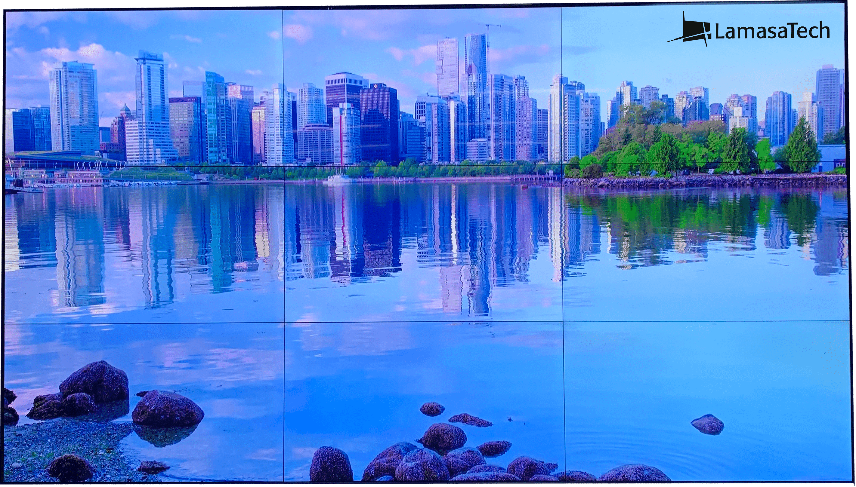 Extreme-narrow-0.88mm-bezel-video-wall-2 cropped-1 LamasaTech narrow bezel lcd video wall solution