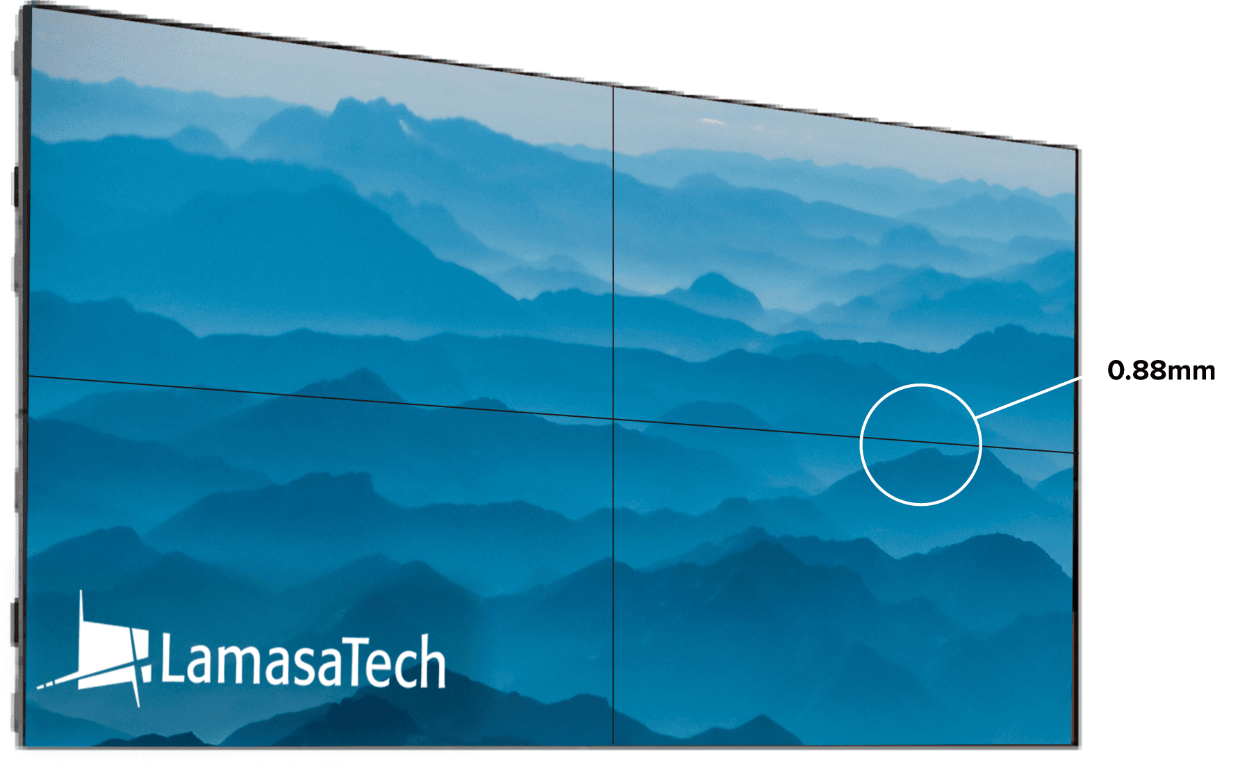 ultra narrow bezel video wall, 0.44mm Bezel LCD Video Wall