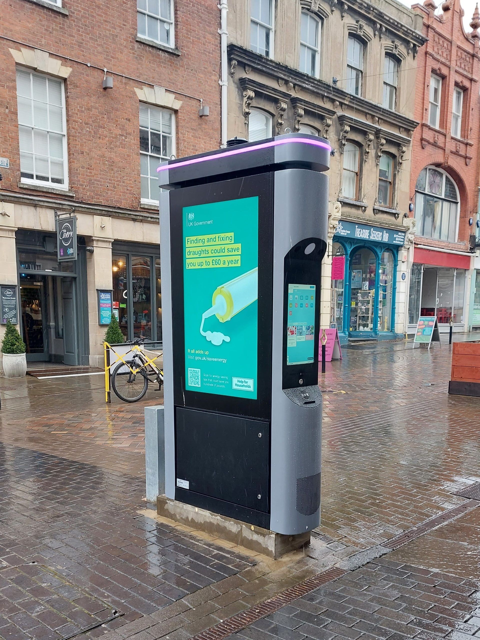 Outdoor tourist information kiosk in the West of England, UK