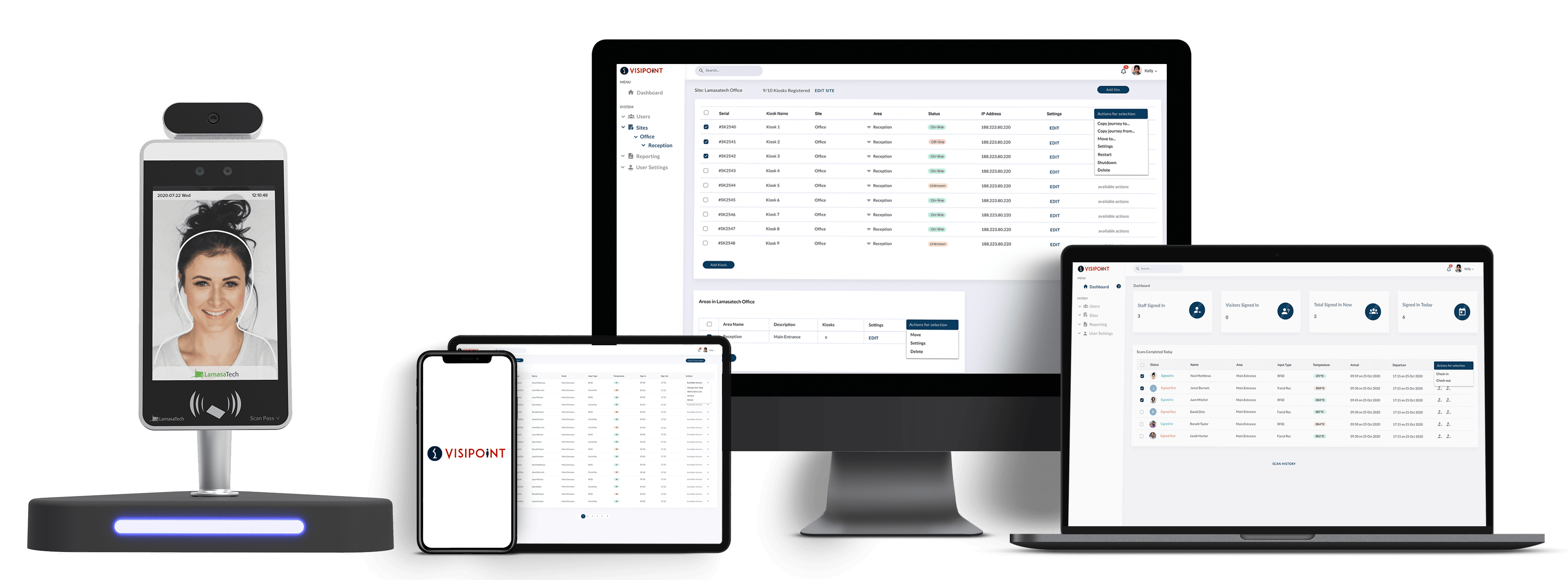 Zentron Kiosk with Cloud Platform on Computer and Mobile Devices